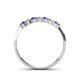 4 - Reina 2.60 mm Tanzanite and Diamond 7 Stone Wedding Band 