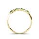 4 - Reina 2.60 mm Green Garnet and Diamond 7 Stone Wedding Band 