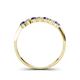 4 - Reina 2.60 mm Iolite and Diamond 7 Stone Wedding Band 