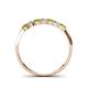 4 - Reina 2.60 mm Peridot and Diamond 7 Stone Wedding Band 