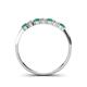 4 - Reina 2.60 mm Emerald and Diamond 7 Stone Wedding Band 