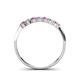 4 - Reina 2.60 mm Pink Sapphire and Diamond 7 Stone Wedding Band 