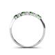 4 - Reina 2.60 mm Green Garnet and Diamond 7 Stone Wedding Band 