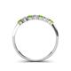 4 - Reina 2.60 mm Peridot and Diamond 7 Stone Wedding Band 