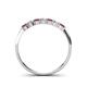 4 - Reina 2.60 mm Rhodolite Garnet and Diamond 7 Stone Wedding Band 