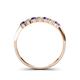 4 - Reina 2.60 mm Iolite and Diamond 7 Stone Wedding Band 