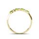 4 - Reina 2.60 mm Peridot and Diamond 7 Stone Wedding Band 