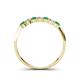 4 - Reina 2.60 mm Emerald and Diamond 7 Stone Wedding Band 