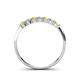 4 - Reina 2.60 mm Yellow Sapphire and Diamond 7 Stone Wedding Band 