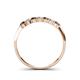 4 - Reina 2.60 mm Smoky Quartz and Diamond 7 Stone Wedding Band 
