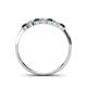 4 - Reina 2.60 mm London Blue Topaz and Diamond 7 Stone Wedding Band 