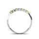 4 - Reina 2.60 mm Yellow and White Diamond 7 Stone Wedding Band 