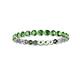 3 - Valerie 2.40 mm Green Garnet Eternity Band 