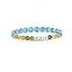 3 - Valerie 2.40 mm Blue Topaz Eternity Band 
