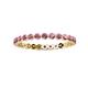 3 - Valerie 2.40 mm Rhodolite Garnet Eternity Band 