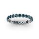 3 - Valerie 2.70 mm Blue Diamond Eternity Band 