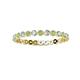 2 - Valerie 2.40 mm Peridot and Diamond Eternity Band 