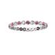 2 - Valerie 2.40 mm Rhodolite Garnet and Diamond Eternity Band 