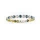 2 - Valerie 2.40 mm London Blue Topaz and Diamond Eternity Band 