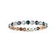 2 - Valerie 2.40 mm Blue and White Diamond Eternity Band 