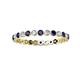 2 - Valerie 2.40 mm Blue Sapphire and Diamond Eternity Band 