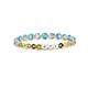 2 - Valerie 2.40 mm Blue Topaz and Diamond Eternity Band 