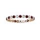 2 - Valerie 2.40 mm Red Garnet and Diamond Eternity Band 