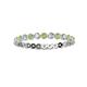 2 - Valerie 2.40 mm Peridot and Diamond Eternity Band 