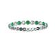 2 - Valerie 2.40 mm Emerald and Diamond Eternity Band 