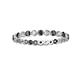 2 - Valerie 2.40 mm Black and White Diamond Eternity Band 
