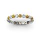 2 - Valerie 2.70 mm Citrine and Diamond Eternity Band 