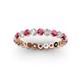 2 - Valerie 2.70 mm Rhodolite Garnet and Diamond Eternity Band 