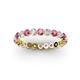 2 - Valerie 2.70 mm Pink Tourmaline and Diamond Eternity Band 