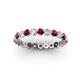 2 - Valerie 2.70 mm Ruby and Diamond Eternity Band 