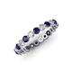 3 - Valerie 2.70 mm Blue Sapphire and Diamond Eternity Band 