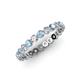 3 - Valerie 2.70 mm Aquamarine and Diamond Eternity Band 