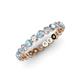 3 - Valerie 2.70 mm Aquamarine and Diamond Eternity Band 