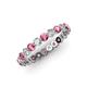 3 - Valerie 2.70 mm Pink Tourmaline and Diamond Eternity Band 