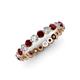 3 - Valerie 2.70 mm Red Garnet and Diamond Eternity Band 