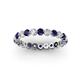 2 - Valerie 3.00 mm Blue Sapphire and Diamond Eternity Band 