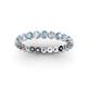 2 - Valerie 3.00 mm Aquamarine and Diamond Eternity Band 