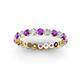 2 - Valerie 3.00 mm Amethyst and Diamond Eternity Band 