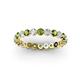 2 - Valerie 3.00 mm Peridot and Diamond Eternity Band 