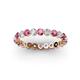 2 - Valerie 3.00 mm Pink Tourmaline and Diamond Eternity Band 