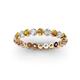 2 - Valerie 3.00 mm Citrine and Diamond Eternity Band 
