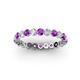 2 - Valerie 3.00 mm Amethyst and Diamond Eternity Band 