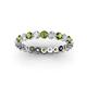 2 - Valerie 3.00 mm Peridot and Diamond Eternity Band 
