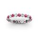 2 - Valerie 3.00 mm Rhodolite Garnet and Diamond Eternity Band 