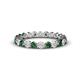 1 - Valerie 3.00 mm Diamond and Lab Created Alexandrite Eternity Band 