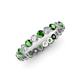 3 - Valerie 3.00 mm Green Garnet and Diamond Eternity Band 